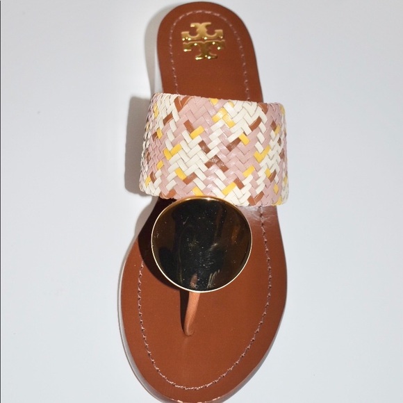 TORY BURCH PATOS DISK 44 MM SANDAL WOVEN NAPPA - Picture 4 of 8